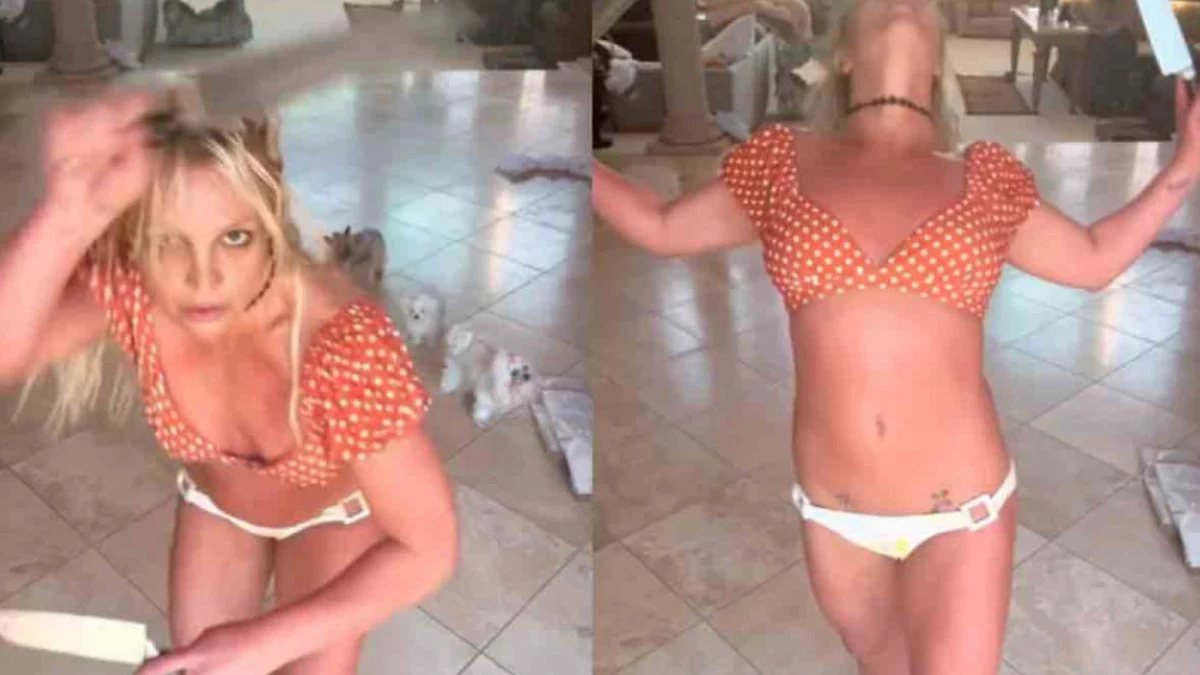 Catean casa de Britney Spears tras subir video de baile con cuchillos