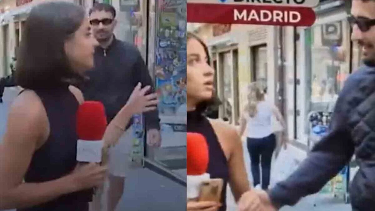 Sujeto acosa a reportera en plena transmisión en España