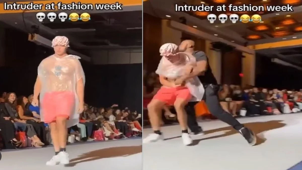 Youtuber se cuela a semana de moda en NY vistiendo una bolsa de plástico