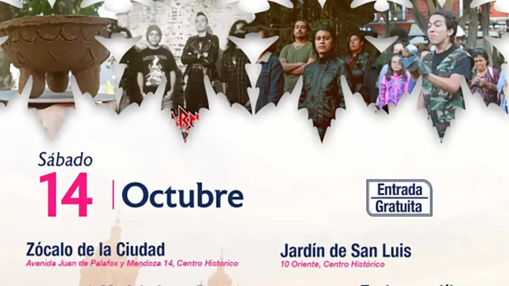 Cartelera cultural del centro histórico de Puebla para 14 y 15 de octubre