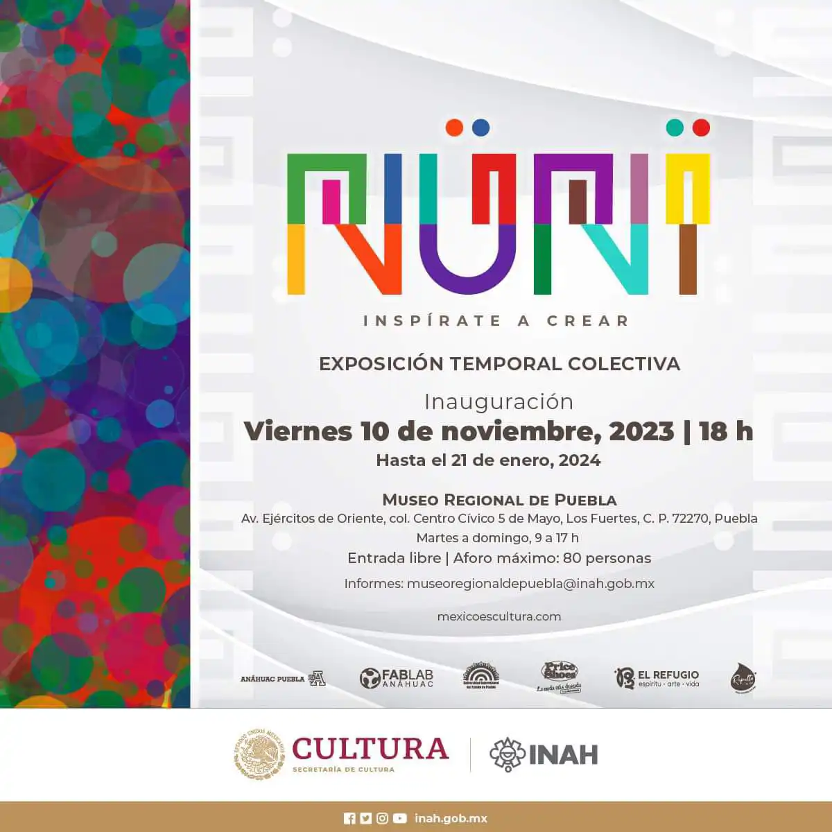 Museo Regional de Puebla, sede de la exposición colectiva Nünï