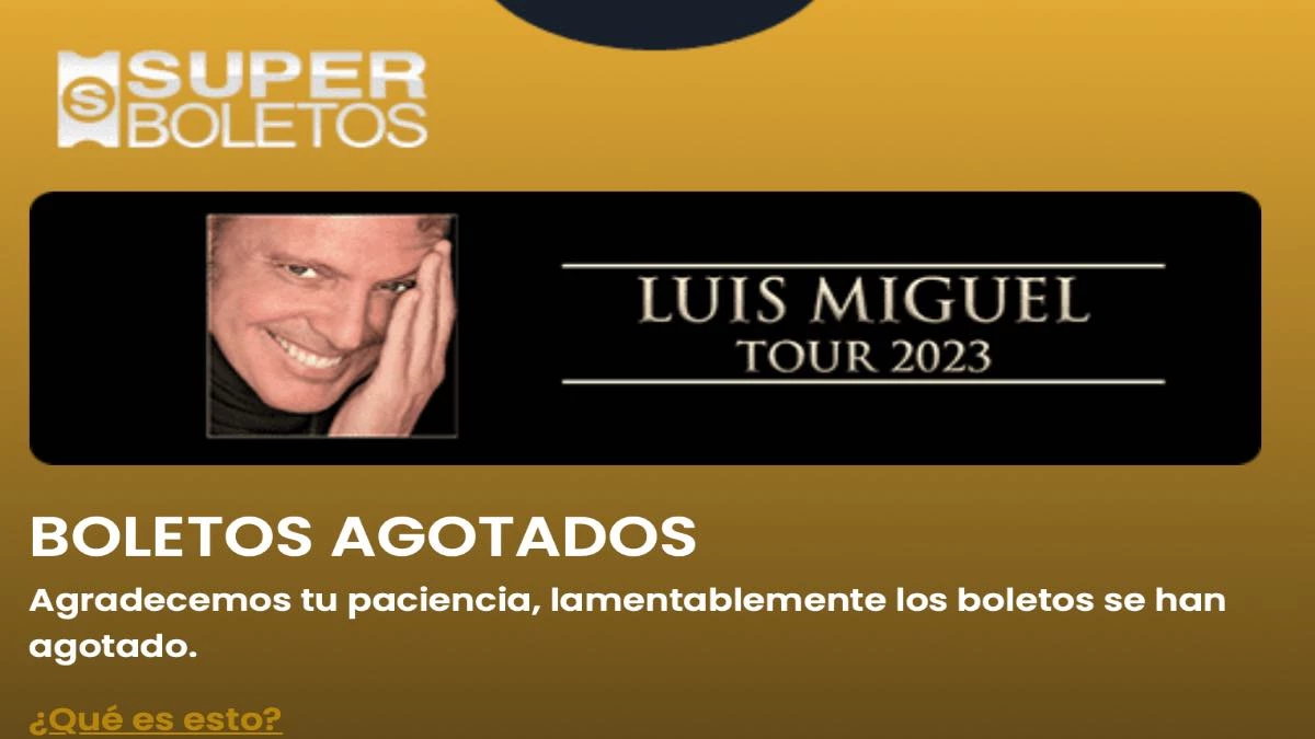 Congelan cuenta de Súper Boletos; no pagó multas por show de Luis Miguel
