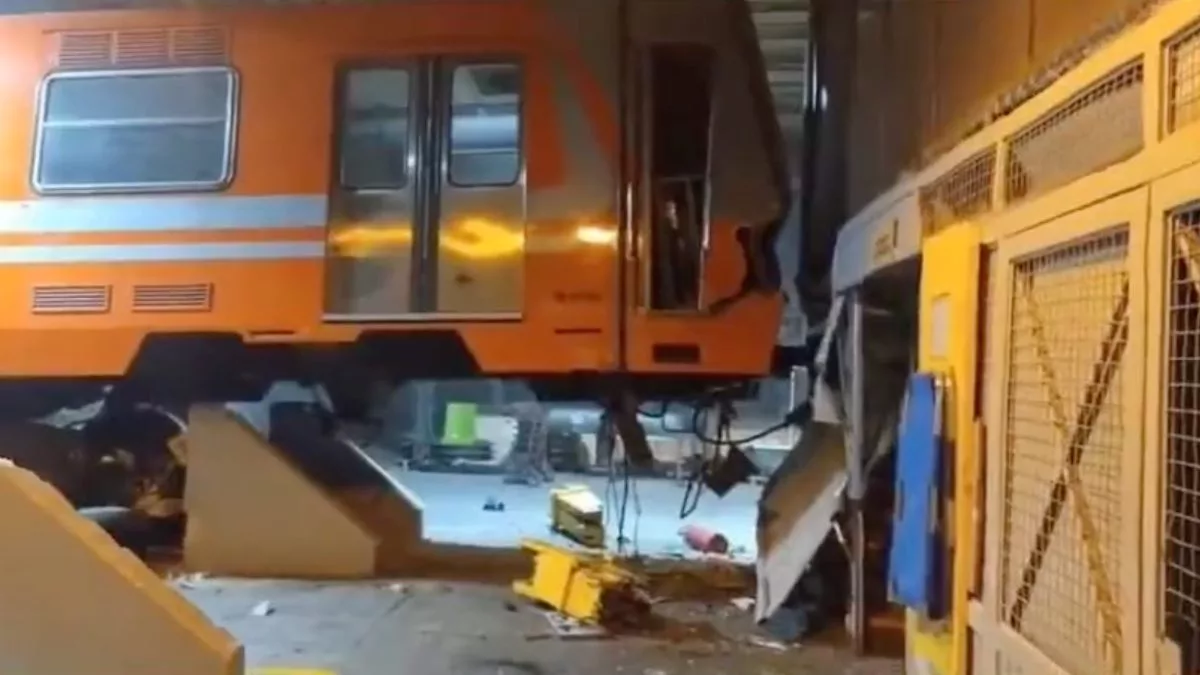 Choca tren de la L6 del Metro; la conductora resultó lesionada