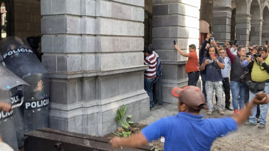 Leobardo Rodríguez, detrás de la violencia en manifestación de comerciantes de La Resurrección