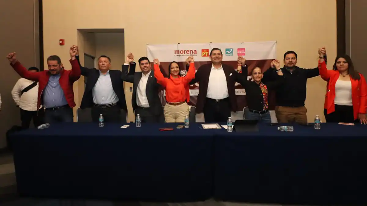 Morena va en alianza con PT, Verde, Nueva Alianza Puebla y Fuerza por México, para 2024: Armenta