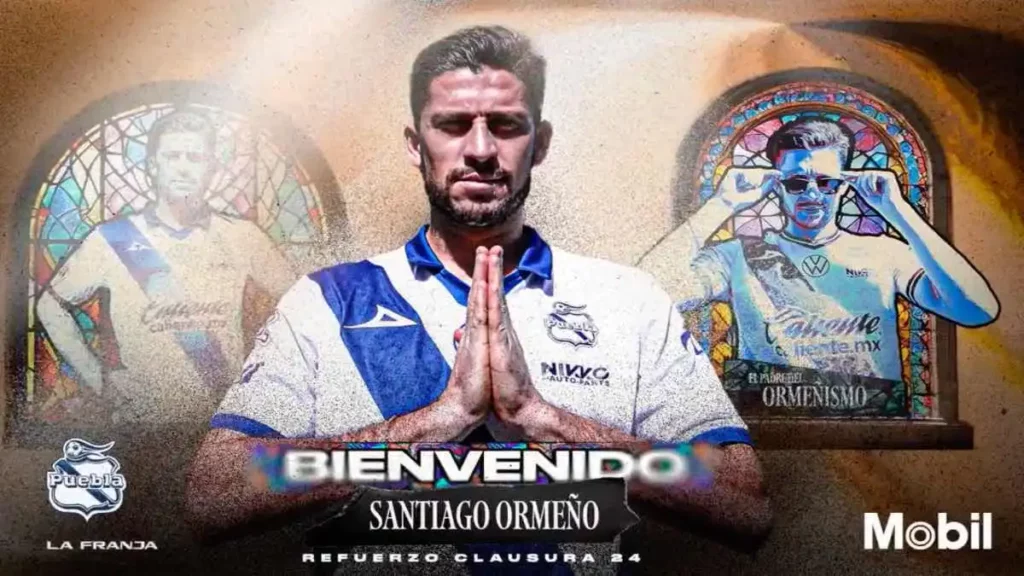 Santiago Ormeño regresa al Club Puebla para el Clausura 2024