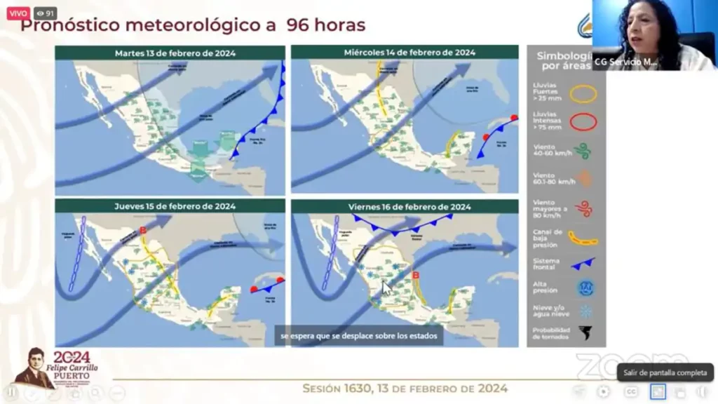 Frente frío 35 pegará en zona altas del estado de Puebla