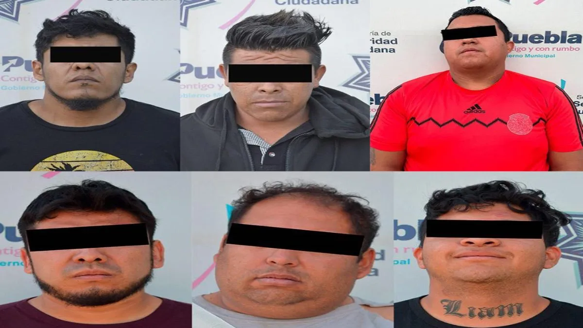 Capturan a integrantes de bandas de ladrones de autopartes y vehículos en Puebla