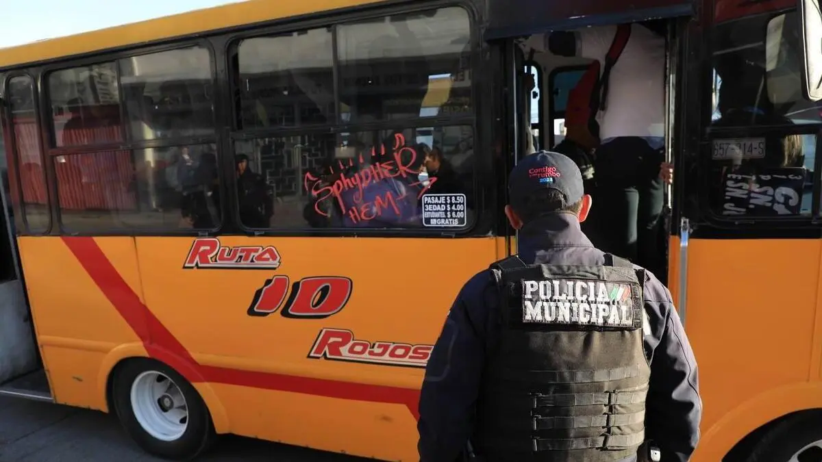 Policía municipal de Puebla suma más de 7 mil operativos en transporte público
