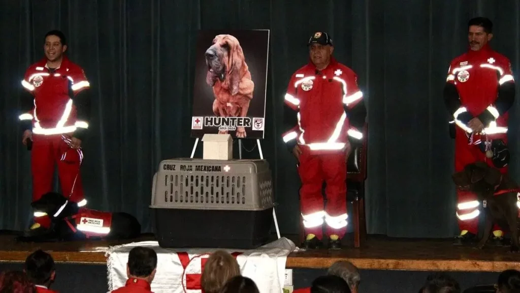 Cruz Roja rinde homenaje póstumo a "Hunter", perro rescatista