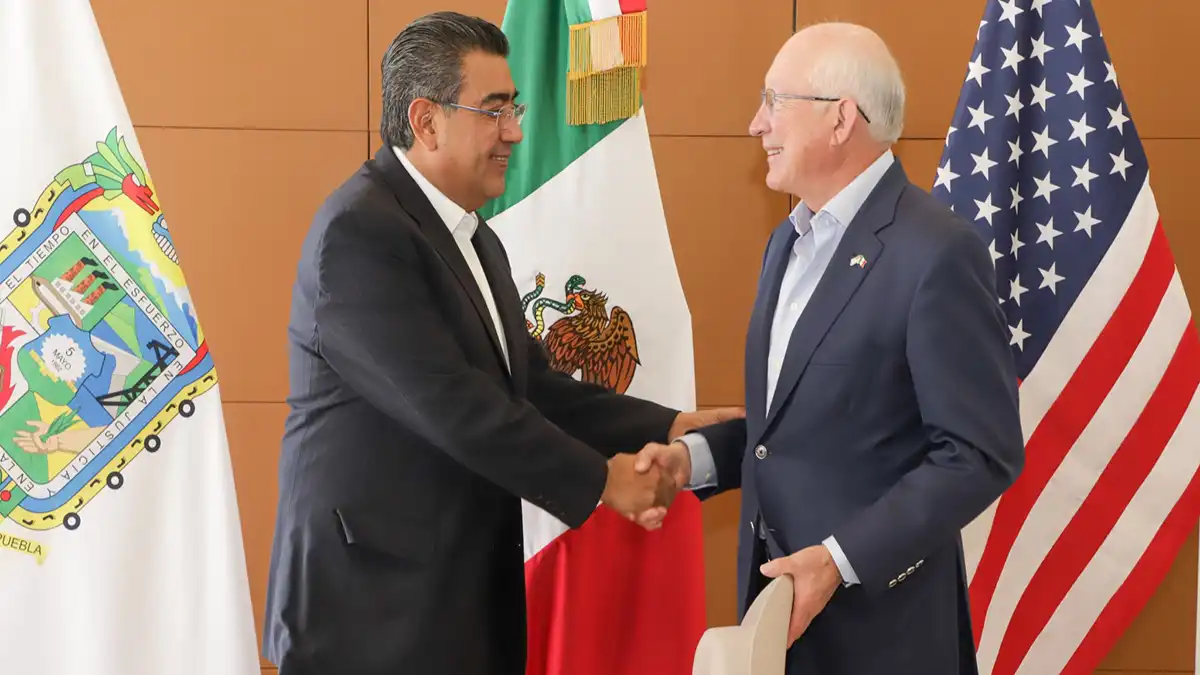 Gobernador de Puebla se reunió con el embajador de USA en México
