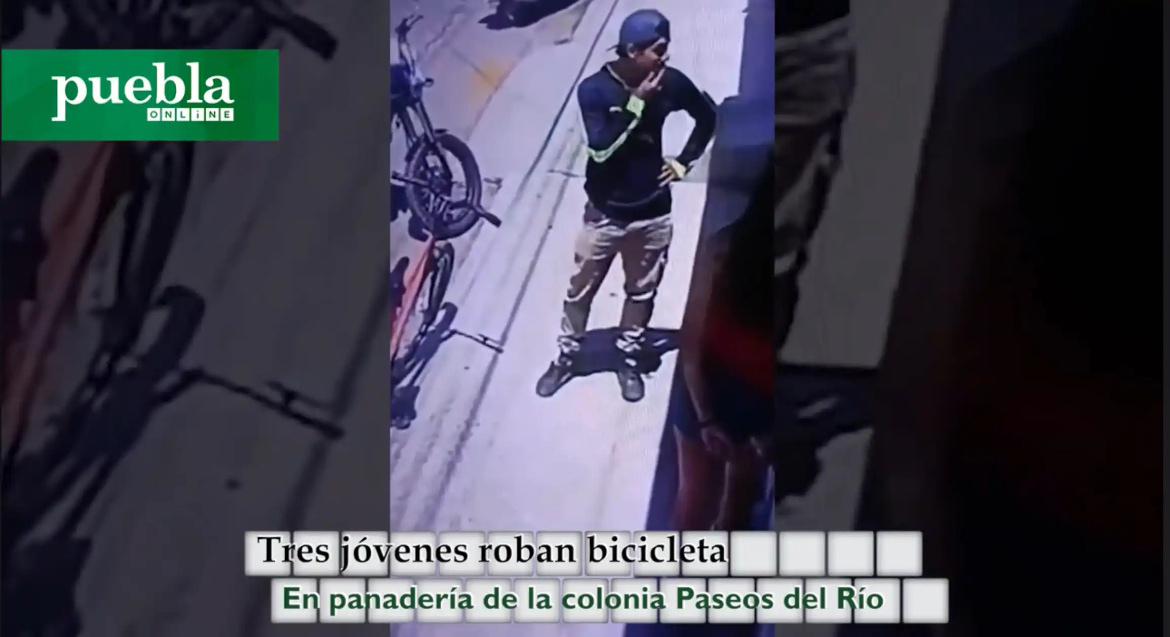 Tres jóvenes roban bicicleta en panadería de la colonia Paseos del Río