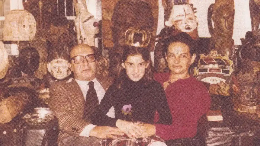 Clorindo Testa, su esposa Teresa Bortagaray y su hija Joaquina.