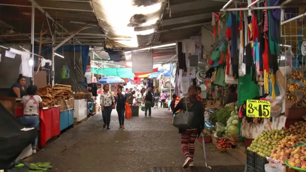 Interior del Mercado Hidalgo.