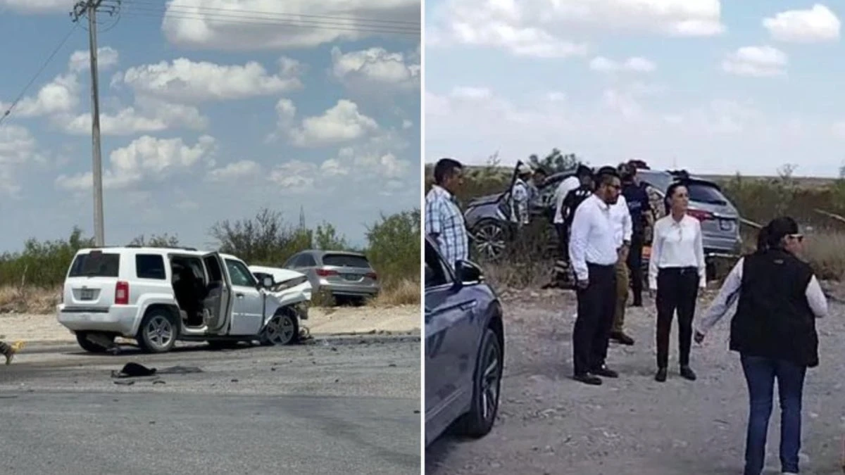 Equipo de Claudia Sheinbaum sufre accidente en Coahuila; hay un muerto