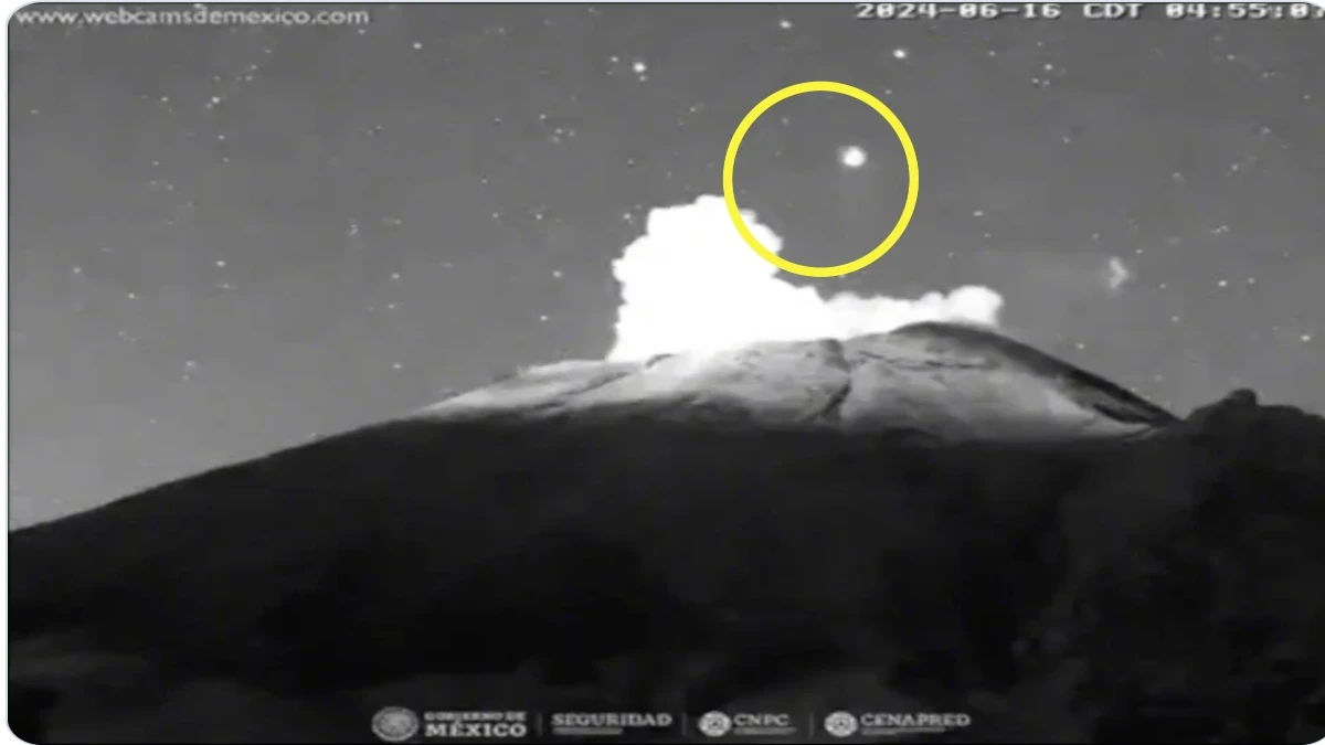 Popocatépetl: Captan luces que ascienden y descienden sobre el coloso