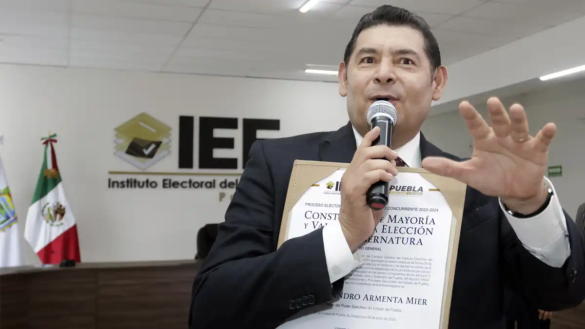 Alejandro Armenta, gobernador electo de Puebla; es el más votado de la historia