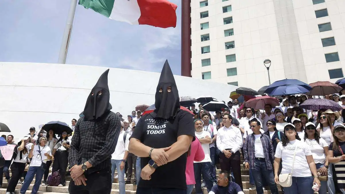 Trabajadores del Poder Judicial en Puebla inician paro indefinido de labores