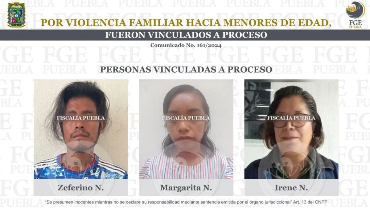 Tres adultos que golpearon a niños en Puebla son vinculados a proceso