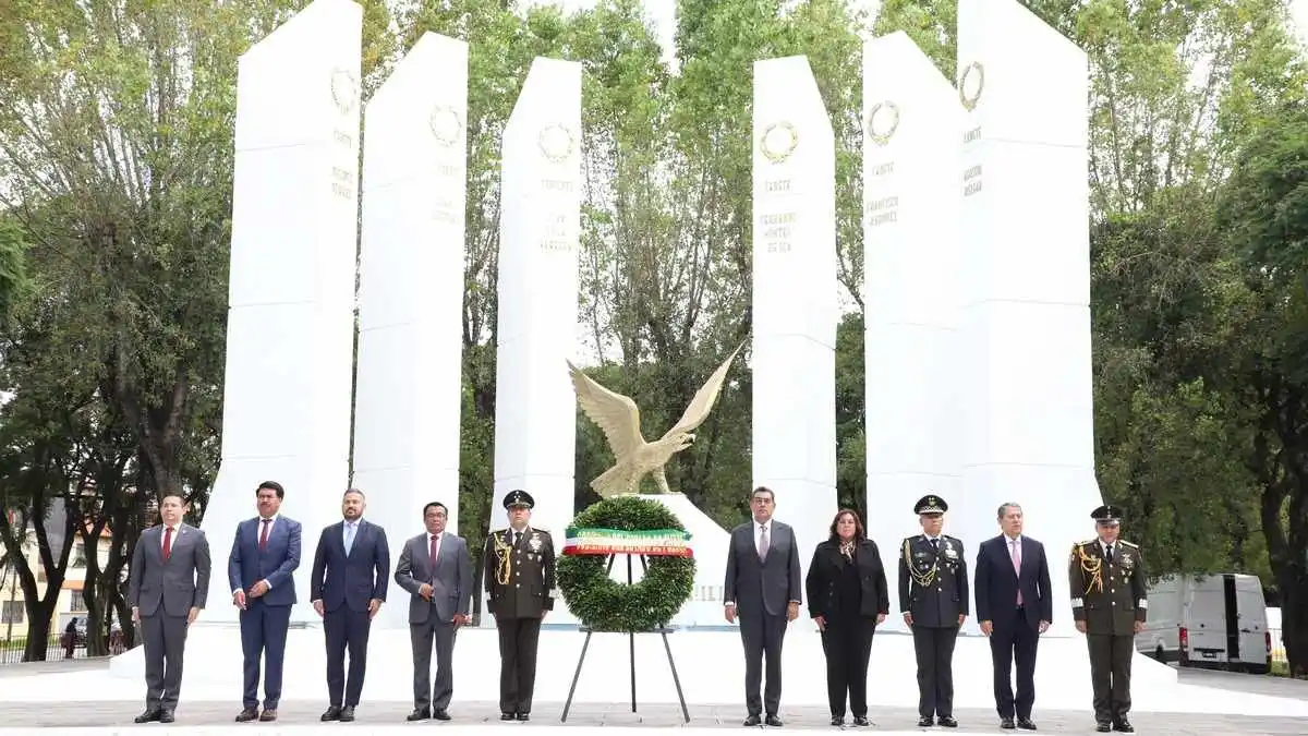 Sergio Salomón encabeza ceremonia por gesta heroica de los Niños Héroes