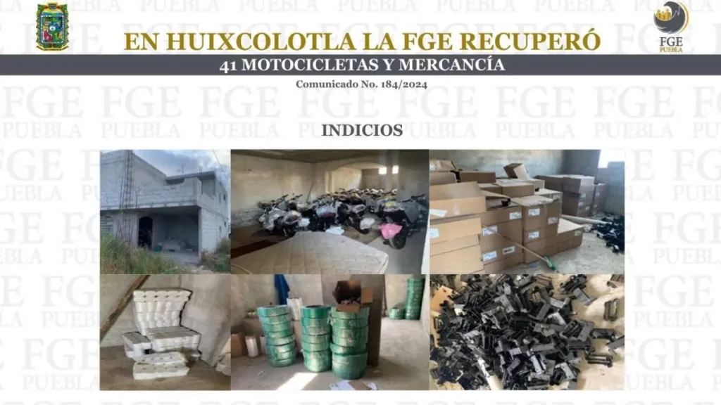 Recuperan más de 40 motocicletas robadas tras cateo en Huixcolotla