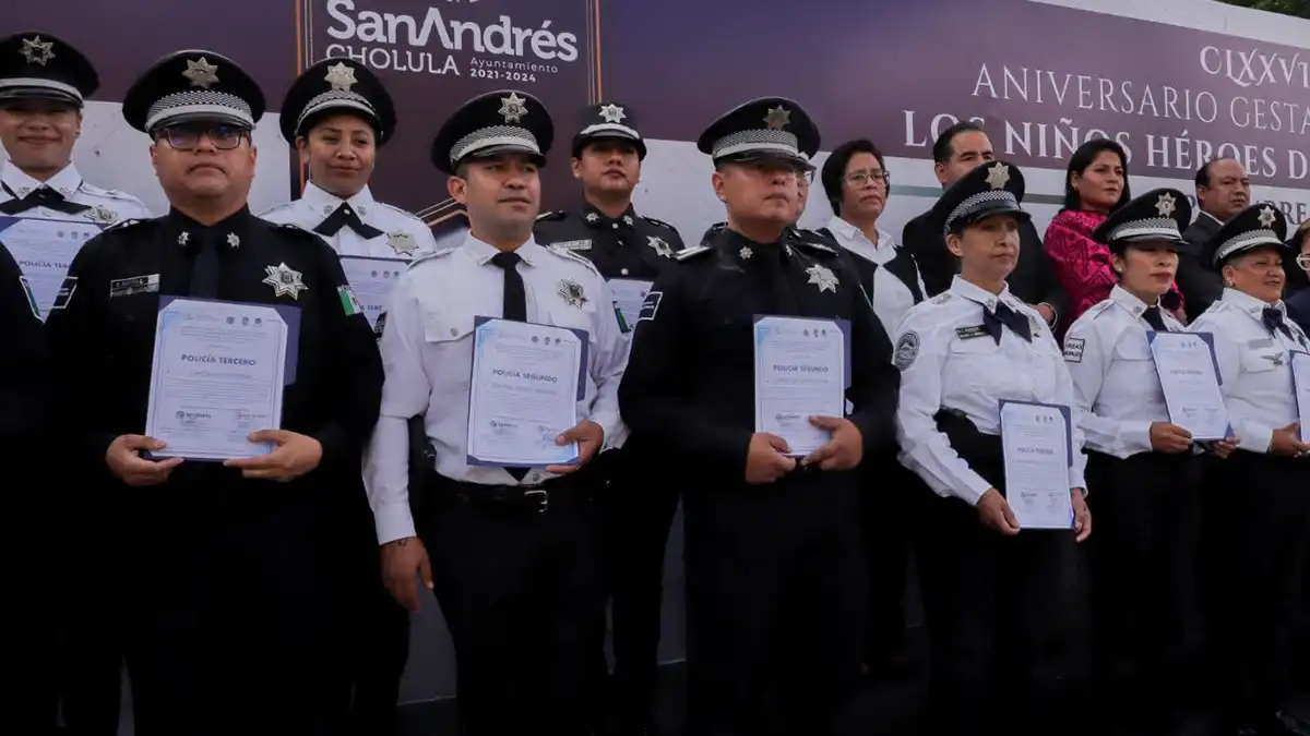 San Andrés Cholula aumenta salario de policías municipales