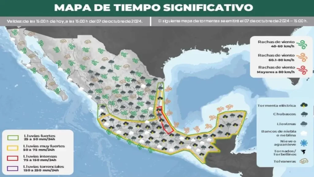 Puebla espera lluvias y bajas temperaturas por el huracán Milton