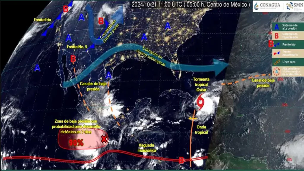 Puebla seguirá con lluvias y bajas temperaturas por el Frente Frío 5