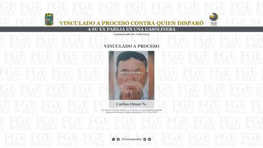 Vinculan a proceso a sujeto que disparó a su ex pareja en una gasolinera en Puebla