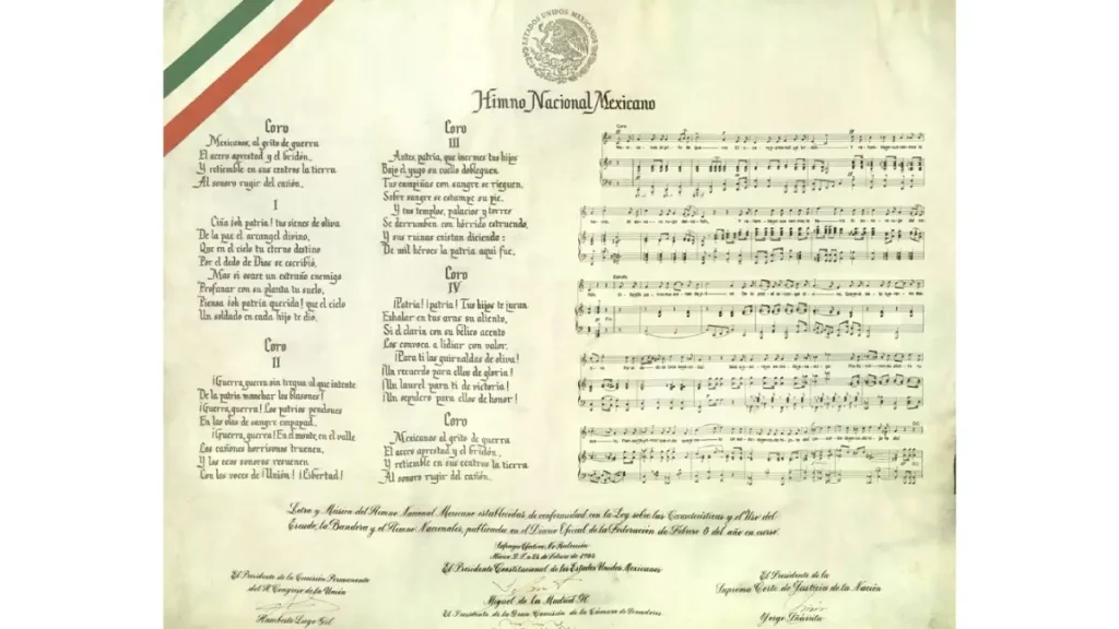 Himno Nacional Mexicano.