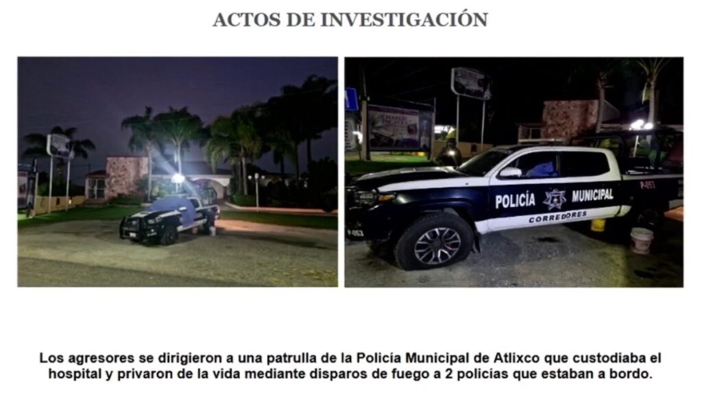 Dos hombres y una mujer, los asesinos de dos policías en Atlixco