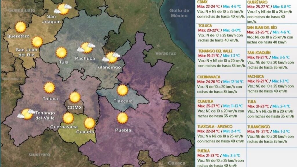 El pronóstico de Conagua para este domingo 24 de noviembre