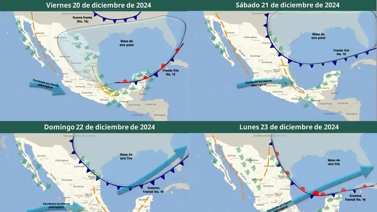 Por frente frío 15, se esperan bajas temperaturas y lluvias en Puebla