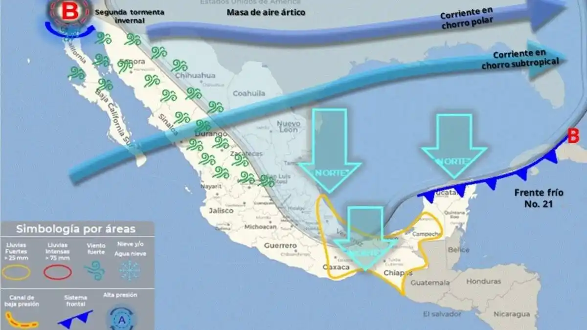 Lluvia y temperaturas bajo cero espera Puebla por masa de aire ártico: SMN