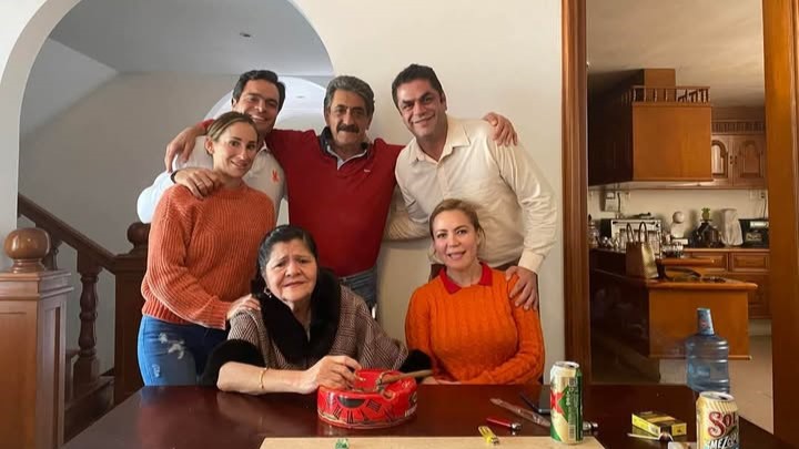 El ex alcalde con su familia