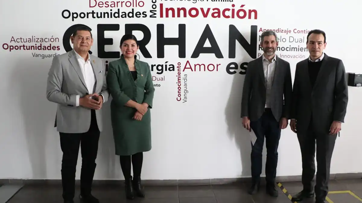 Líderes del proyecto Olinia visitaron centros de innovación en la capital y San José Chiapa, junto al gobernador Alejandro Armenta