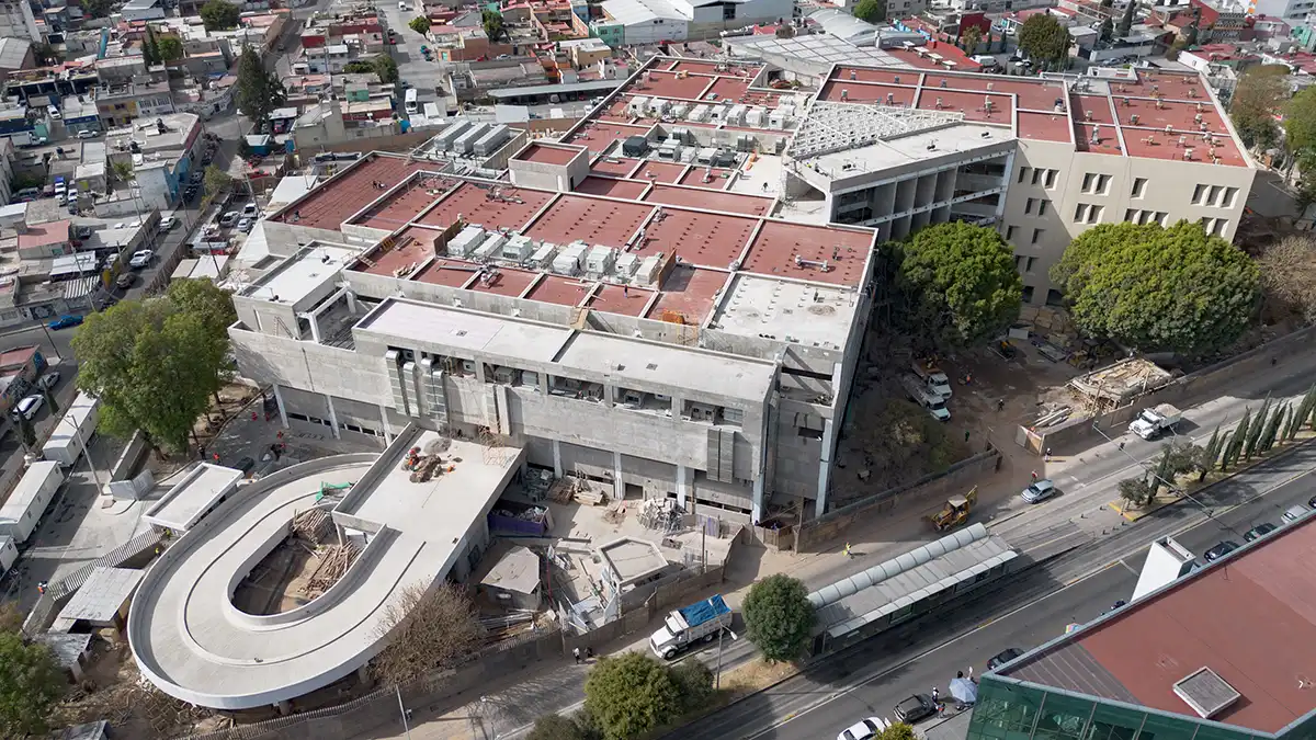 Así luce desde el aire el Hospital IMSS San Alejandro, podría empezar a operar en próximos meses